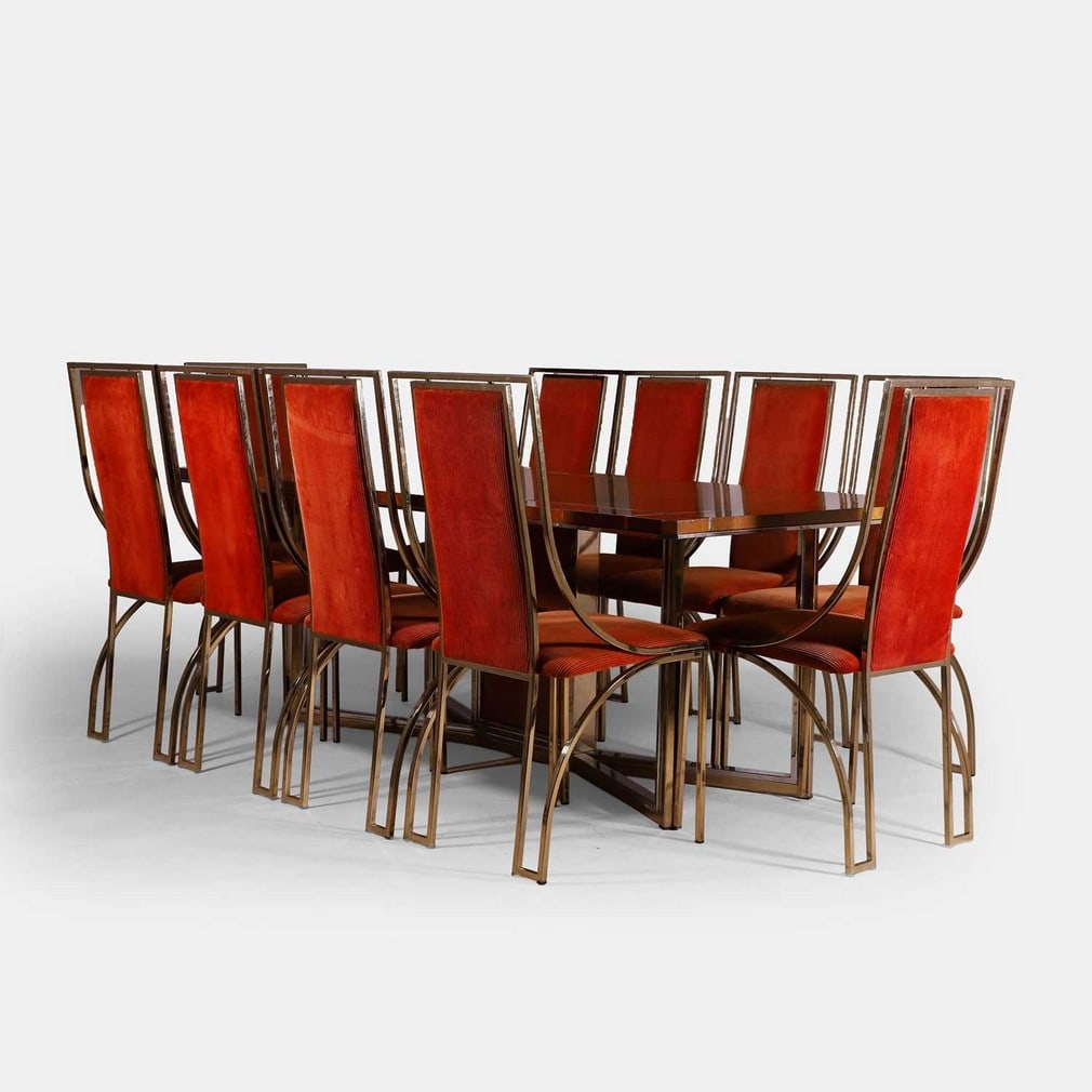 Renato Zevi (Italian, 1921-1999), a dining table and chairs, (1 of 3)