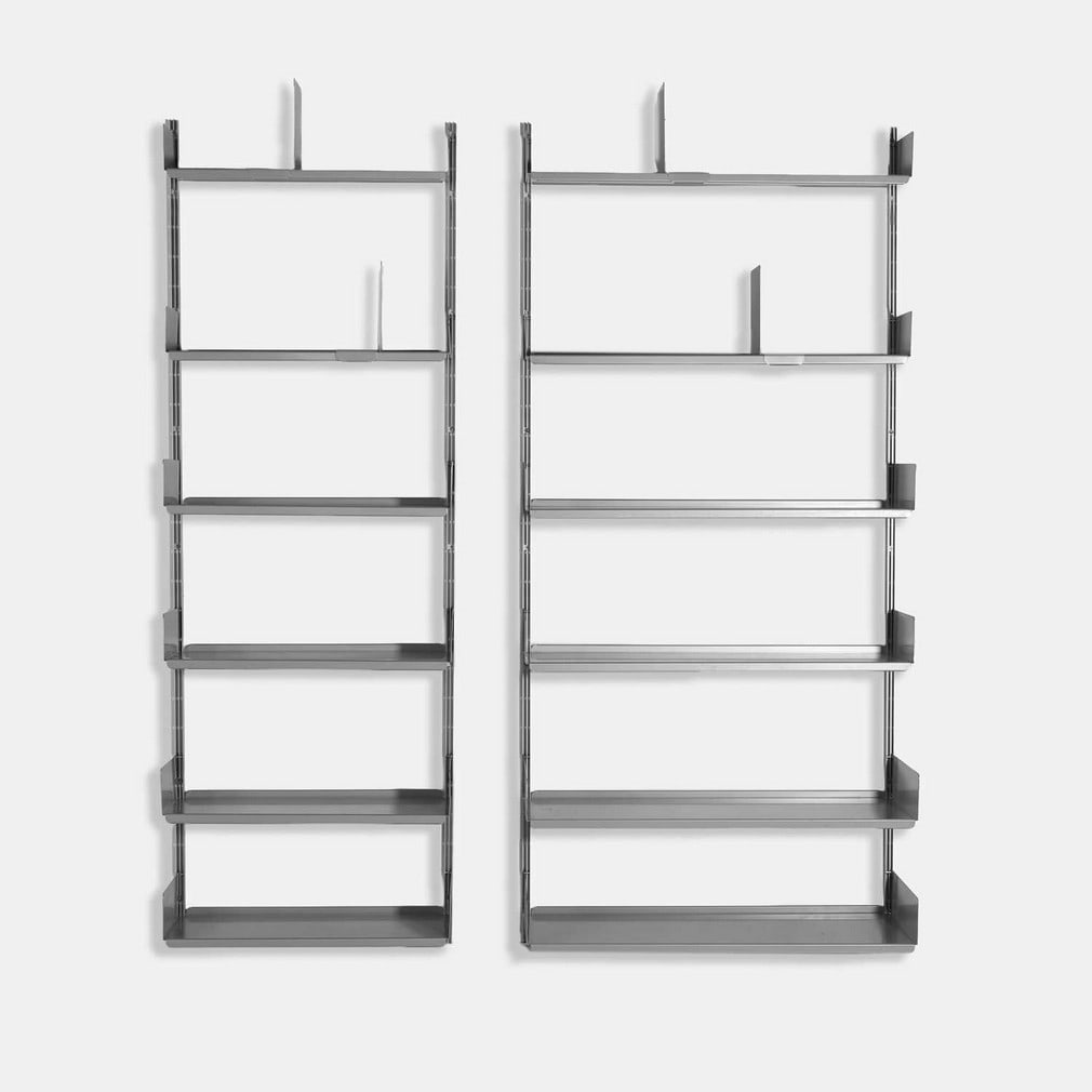 Vitsoe, a metal shelving unit, (1 of 2)
