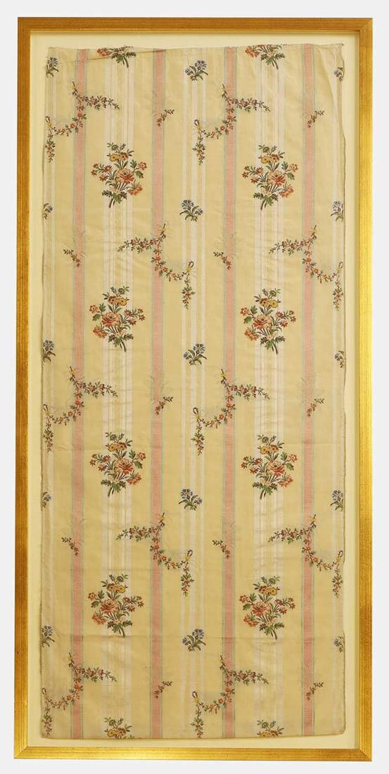 A set of five lengths of brocaded silk dress fabric, second half of the 18th century, French, probab - 7