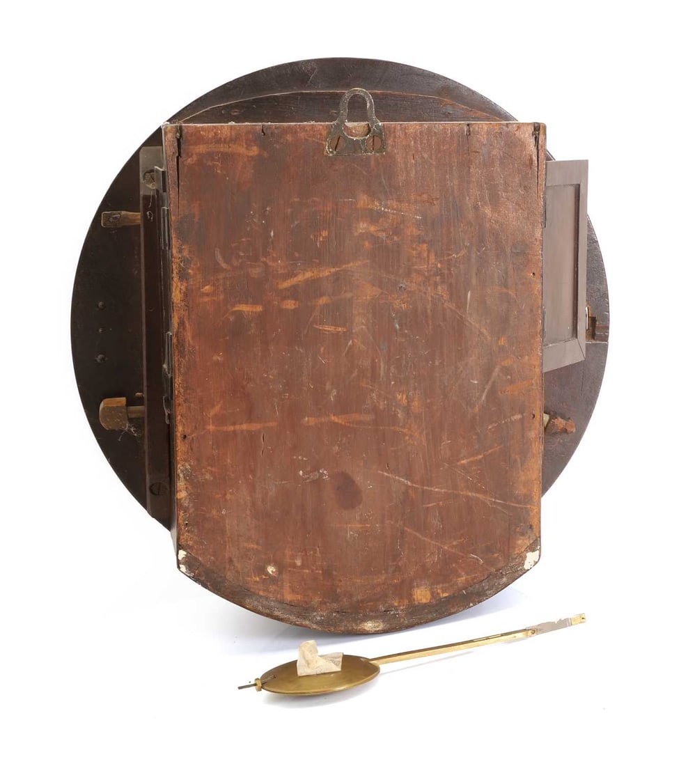 A mahogany dial clock with a white dial, early 19th century, - 2