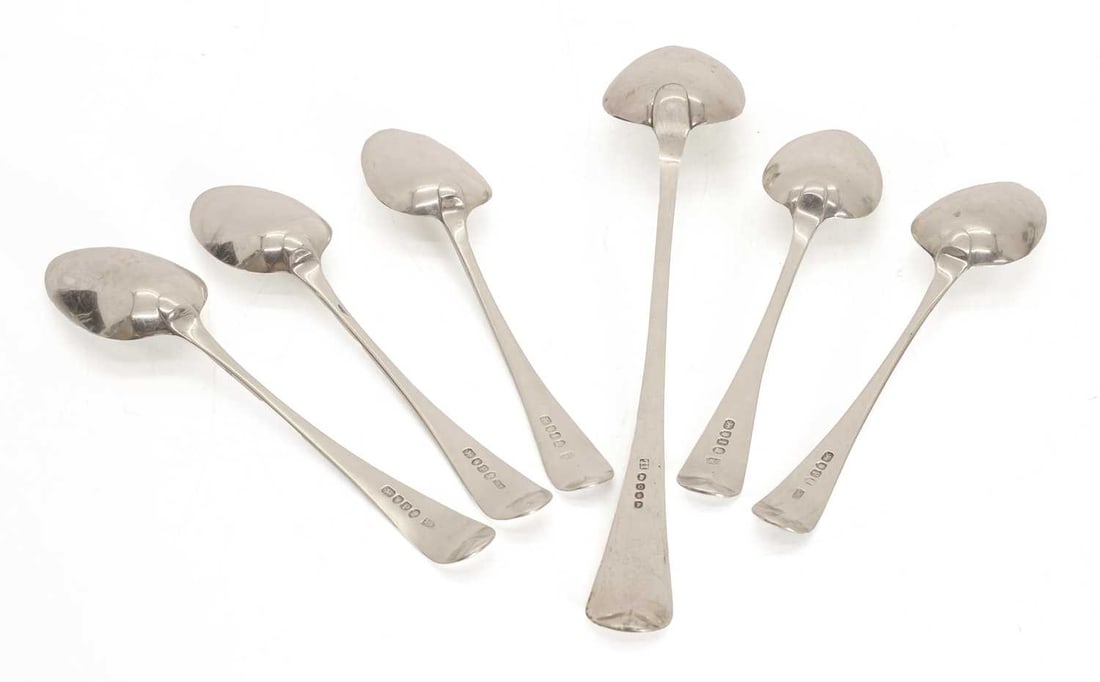 A collection of silver spoons, - 2