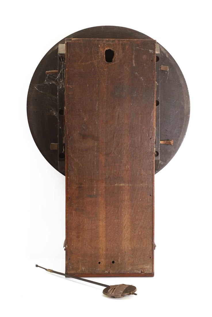 A transitional drop dial wall clock by Suggate of Halesworth, mid to late 18th century, - 2