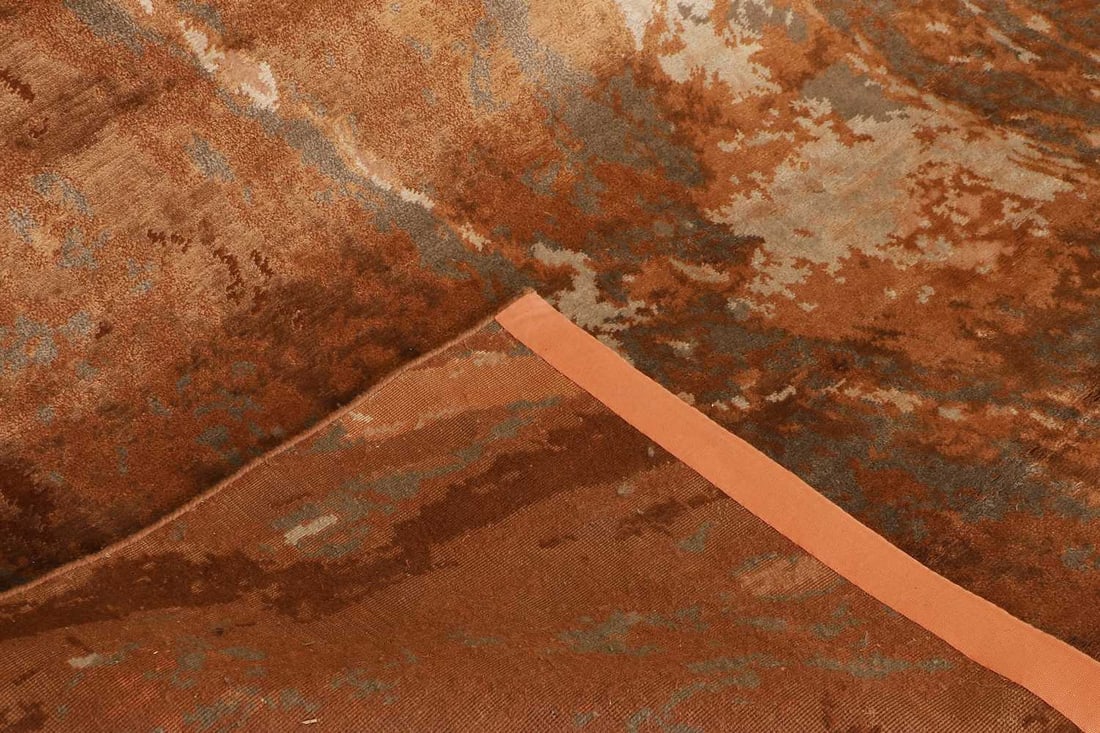 A Sahrai Milano 'Copper Dune' wool and silk relief rug, of recent manufacture, - 3