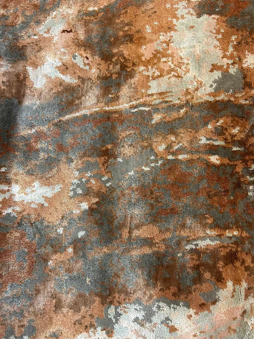 A Sahrai Milano 'Copper Dune' wool and silk relief rug, of recent manufacture, - 4