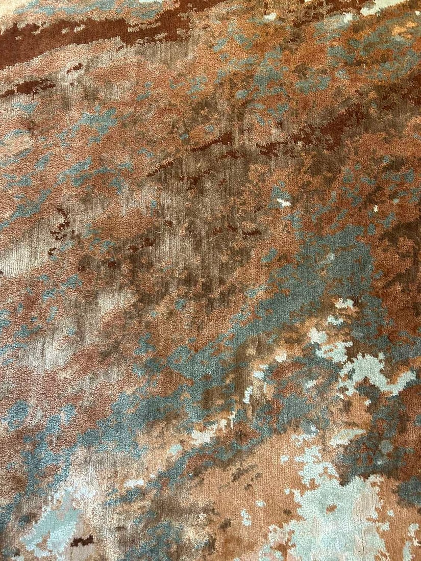 A Sahrai Milano 'Copper Dune' wool and silk relief rug, of recent manufacture, - 5