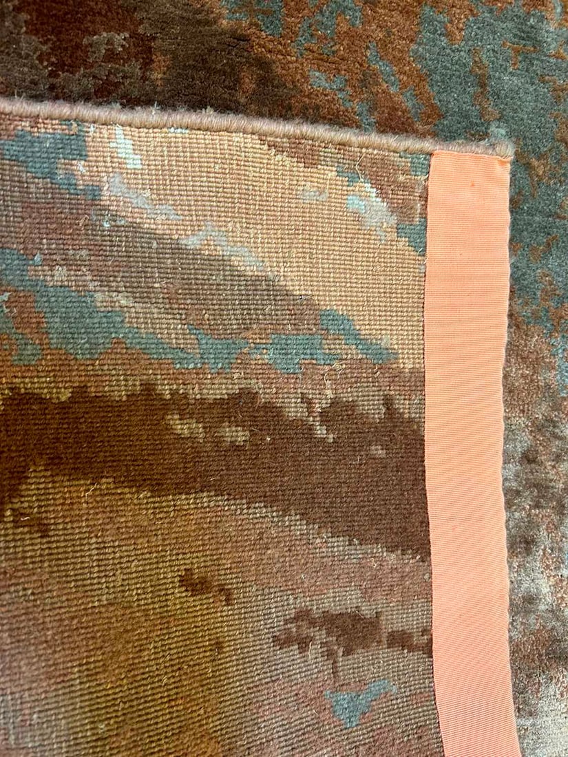 A Sahrai Milano 'Copper Dune' wool and silk relief rug, of recent manufacture, - 6