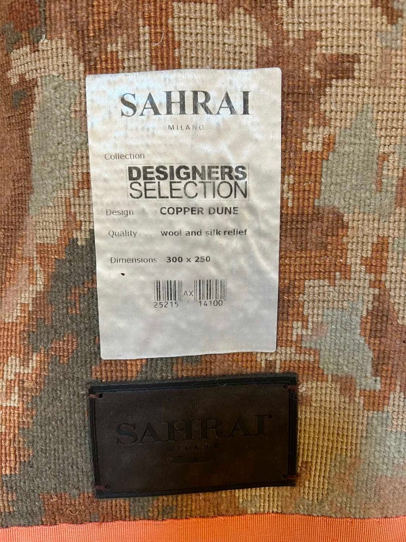 A Sahrai Milano 'Copper Dune' wool and silk relief rug, of recent manufacture, - 9