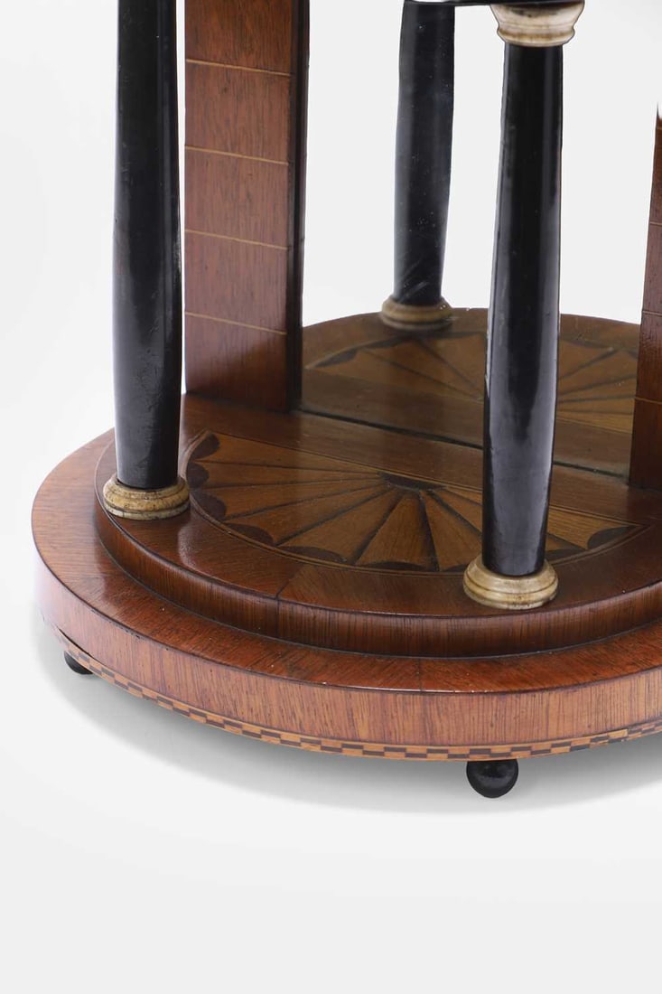 An inlaid architectural rosewood tabernacle, circa 1800, - 2