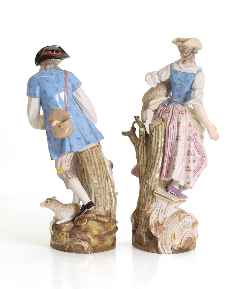 A pair of Meissen porcelain figures, 18th/19th century, - 2