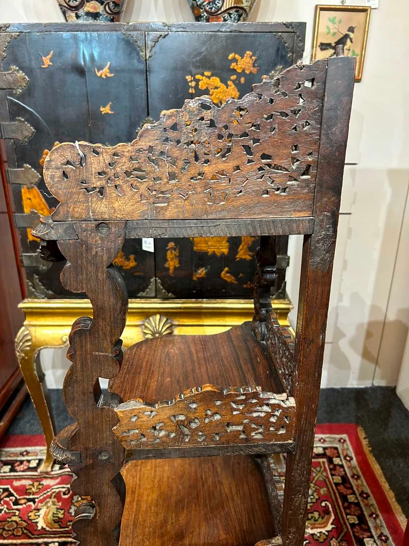 An Anglo-Indian hardwood corner étagère, late 19th century, - 14