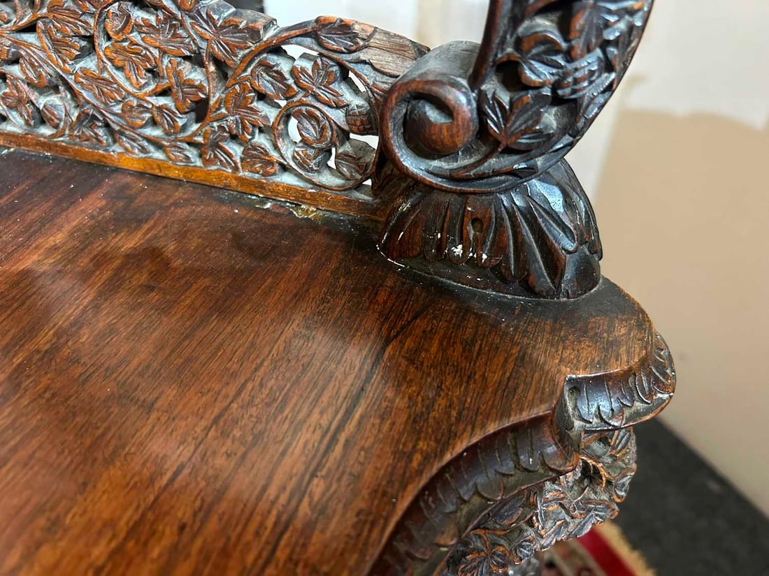 An Anglo-Indian hardwood corner étagère, late 19th century, - 17