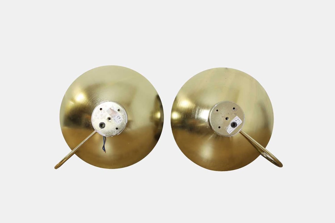 A pair of brass wall lights, 20th century, - 3