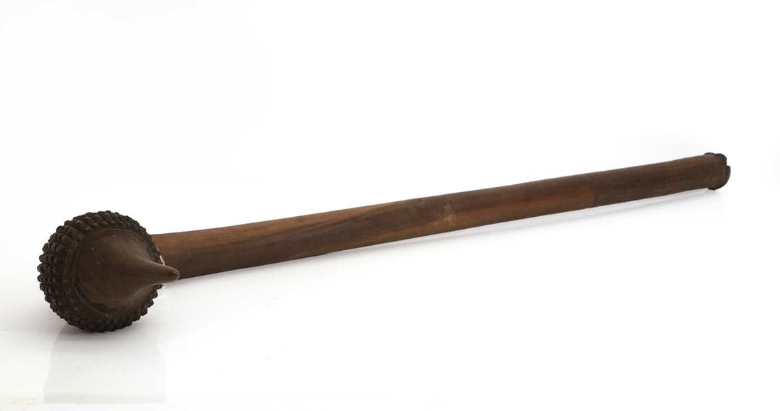 A totokia 'pineapple' club, 19th century, Fijian - 2