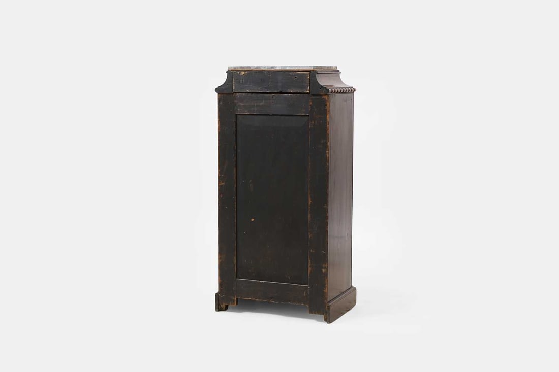 A Victorian marble-topped rosewood cabinet, late 19th century, - 4