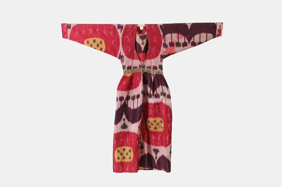 Three ikat robes, 20th century, Uzbekistan, - 2