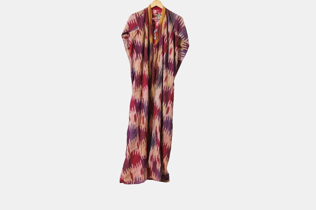 Three ikat robes, 20th century, Uzbekistan, - 8
