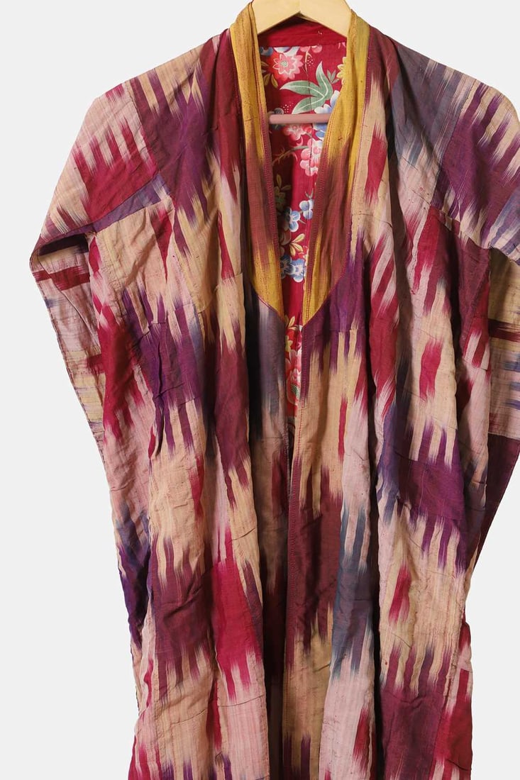 Three ikat robes, 20th century, Uzbekistan, - 9