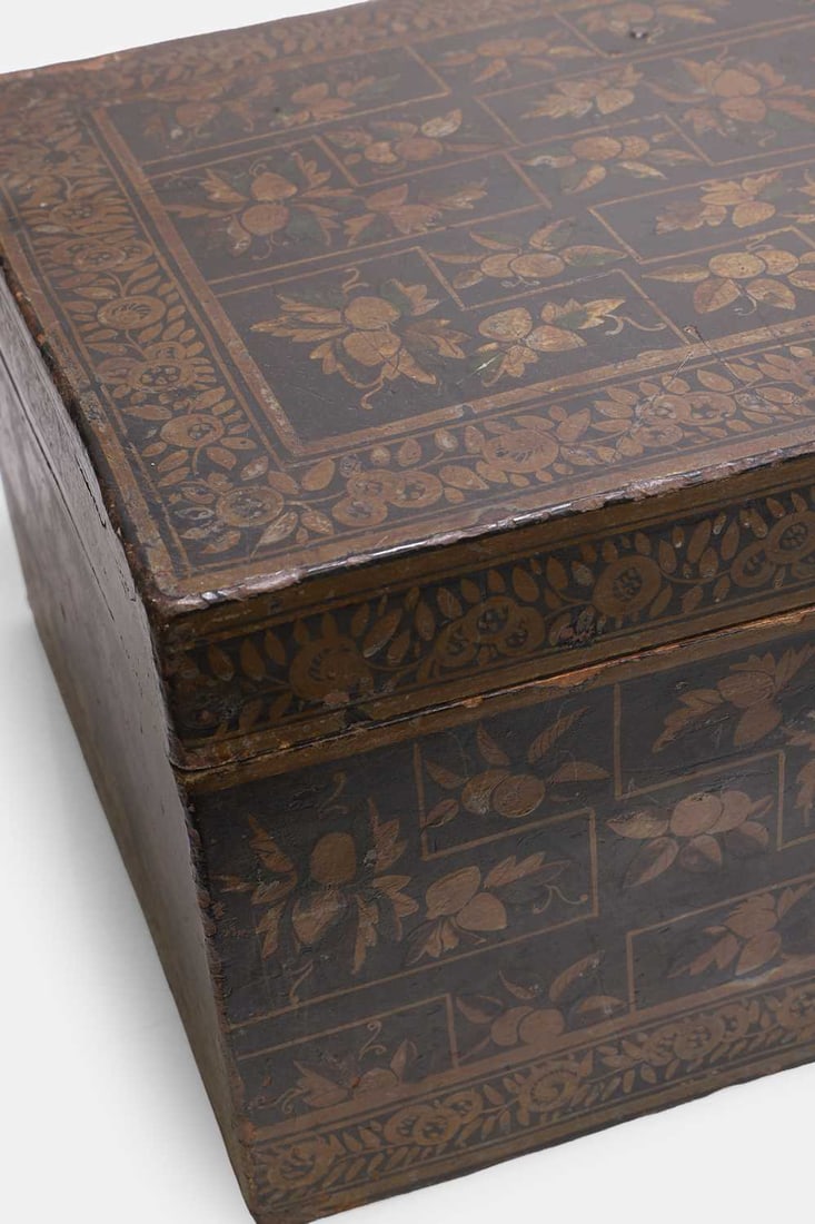 An Anglo-Indian lacquered chest, 19th century, - 2
