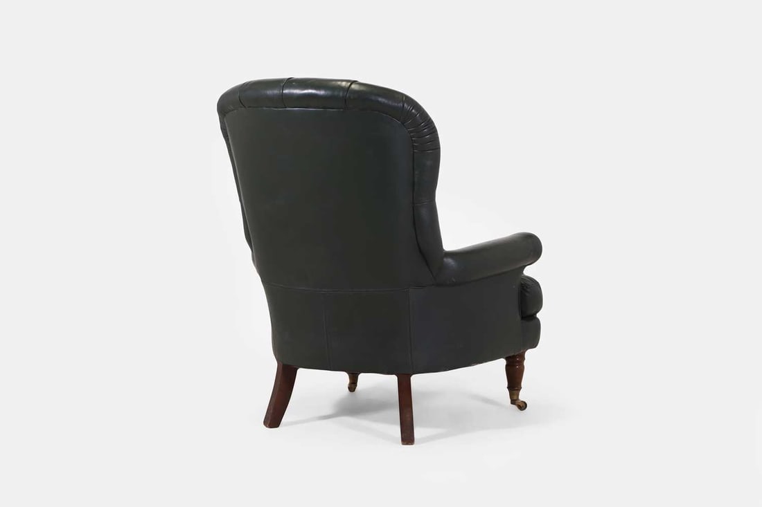 A leather club armchair, 20th century, - 3
