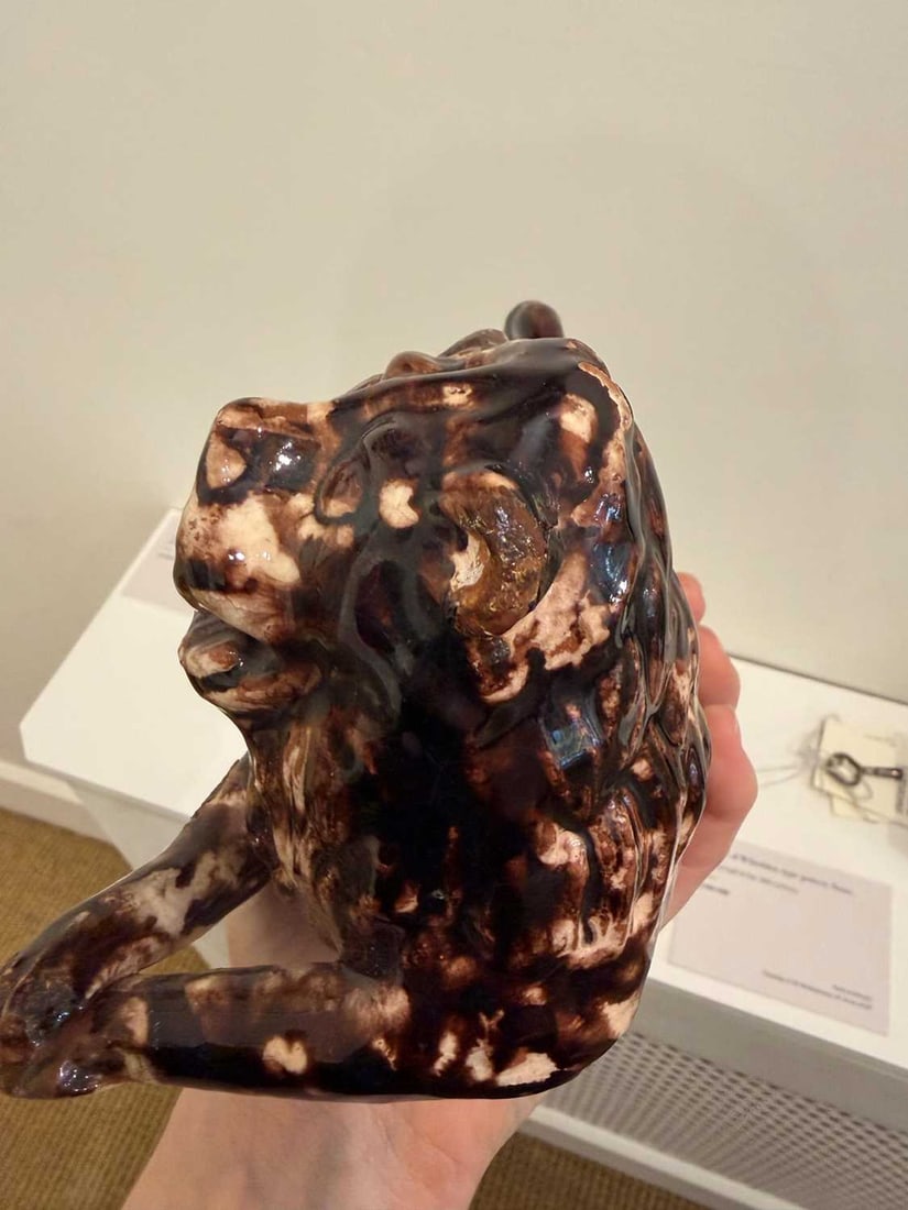 A pair of Whieldon-type pottery lions, second half of the 18th century, - 4