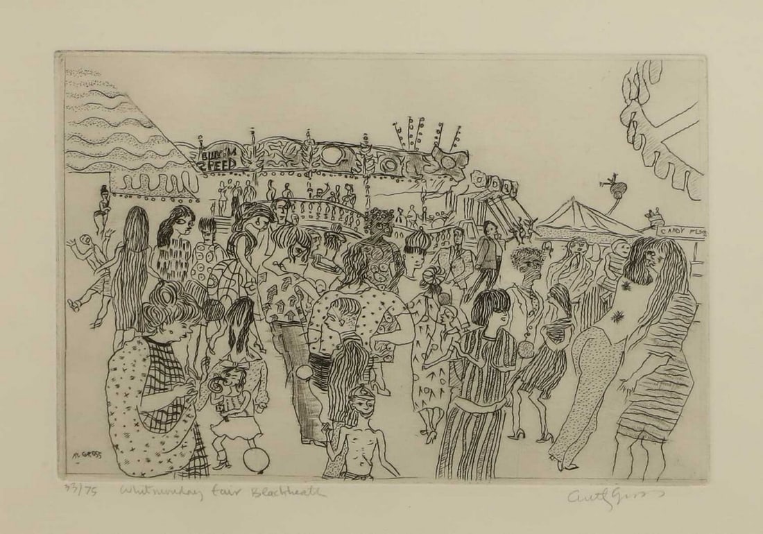 ▲ Anthony Gross RA (British, 1905-1984) 'Whit Monday Fair, Blackheath' No. 2, 1982 (Herdman (1 of 5)