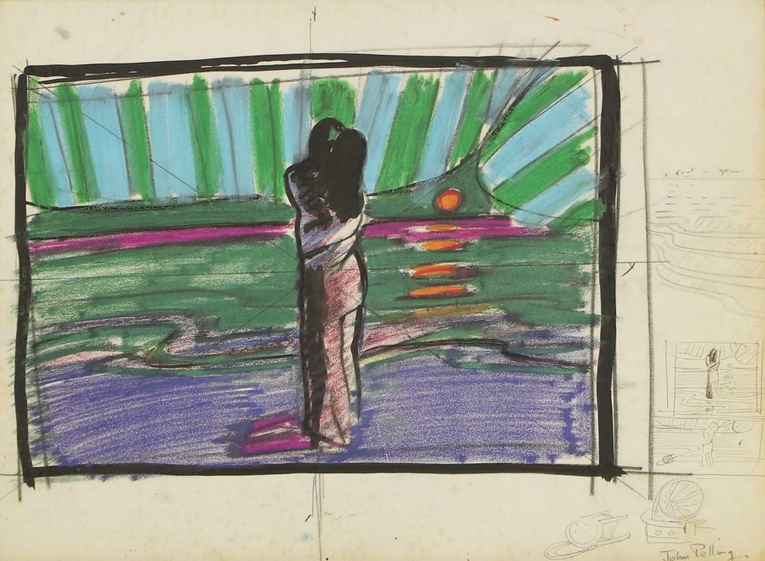 ▲ John Pelling (British, b.1930) Embracing couple (1 of 4)