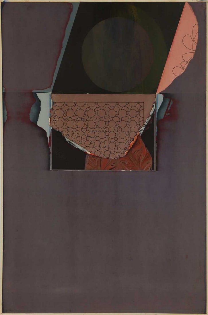 ▲ Peter Schmidt (British, 1931-1980) 'Collage VI', 1968 (1 of 2)