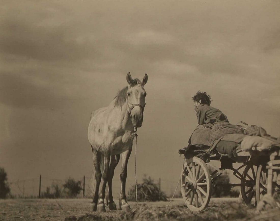 ▲ Gualberto Davolio Marani (Italian, 1915-2004) 'Zingaresca', 1950: ▲ Gualberto Davolio Marani (Italian, 1915-2004) 'Zingaresca', 1950 photograph, printed later (visible 28 x 37.5cm; framed 61 x 71cm) Provenance: The Richard Collins Collection. Condition Report: