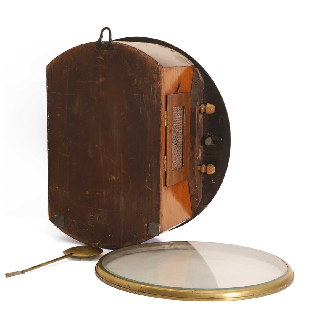 A mahogany dial clock by W & M Hodge, Manchester, 19th century, - 2