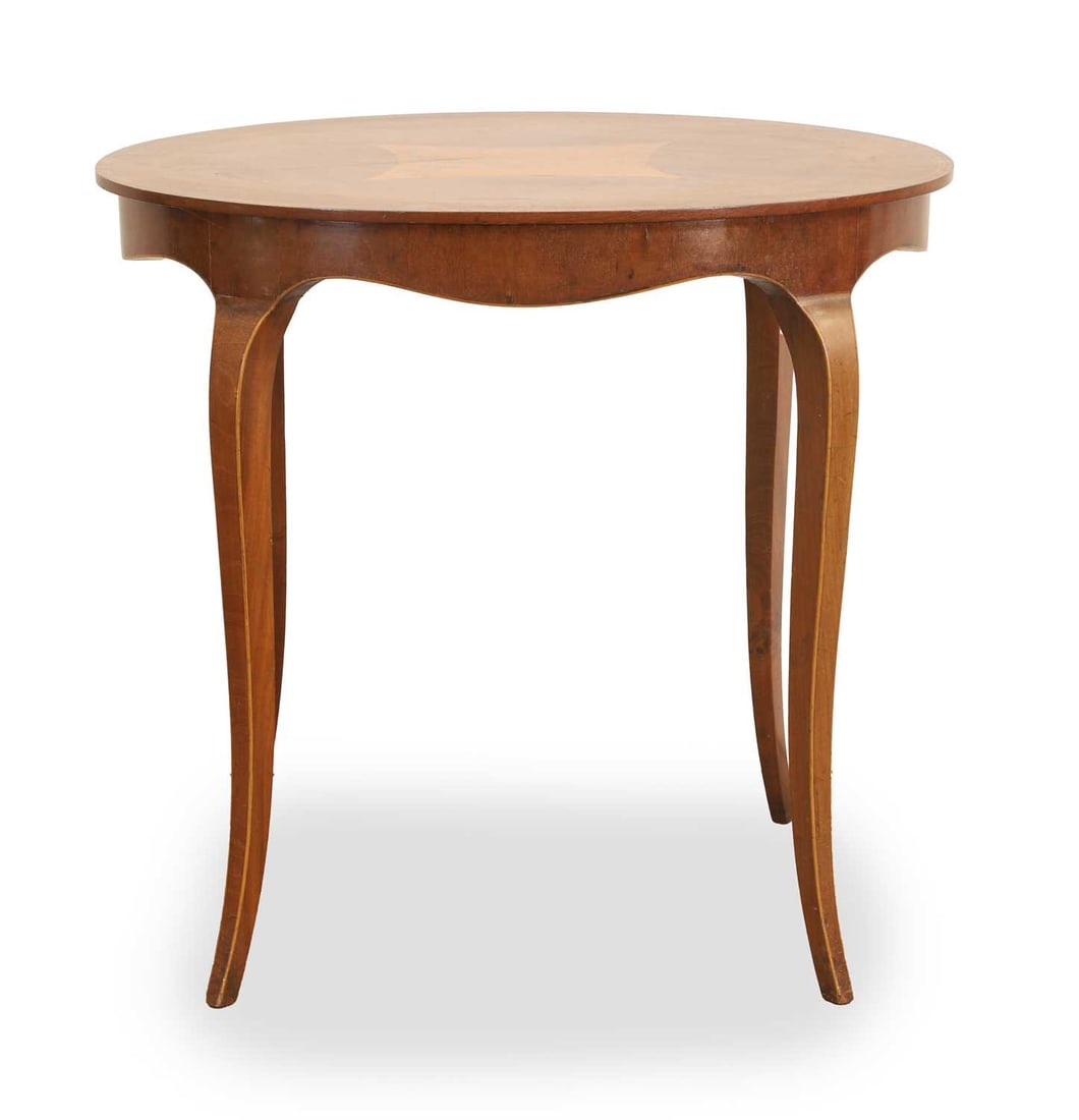 A French Hepplewhite mahogany oval centre table, c.1820, (1 of 2)