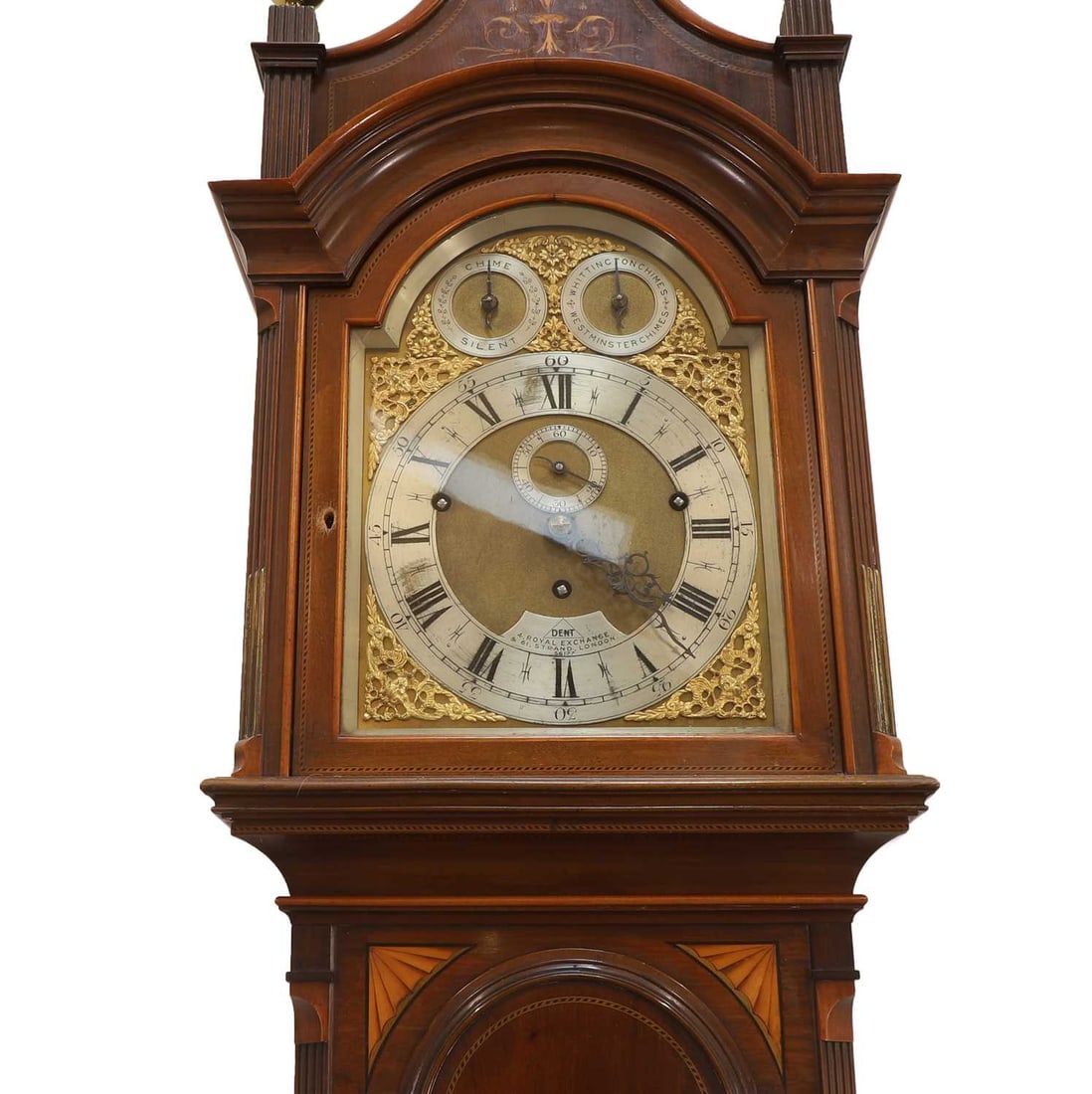 An 8-day mahogany longcase clock by Dent, Royal Exchange & The Strand no.56177, circa 1890, - 3