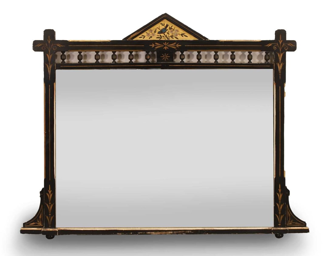 An Aesthetic period overmantel mirror, c.1890, (1 of 1)