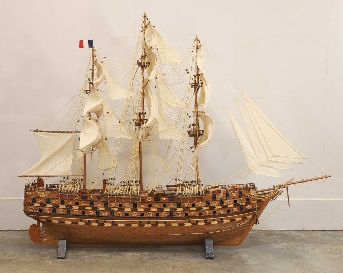 A large model of a Galleon or Battleship, of recent manufacture, (1 of 4)