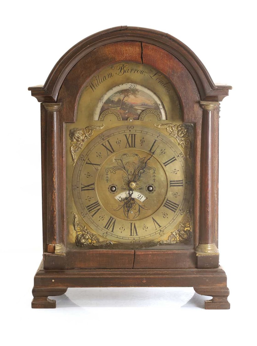 A Georgian bracket clock, (1 of 8)
