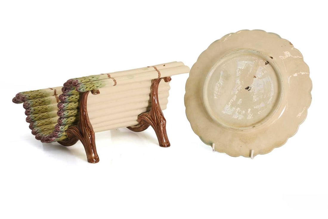 A Luneville Majolica asparagus bench, 19th century, - 2