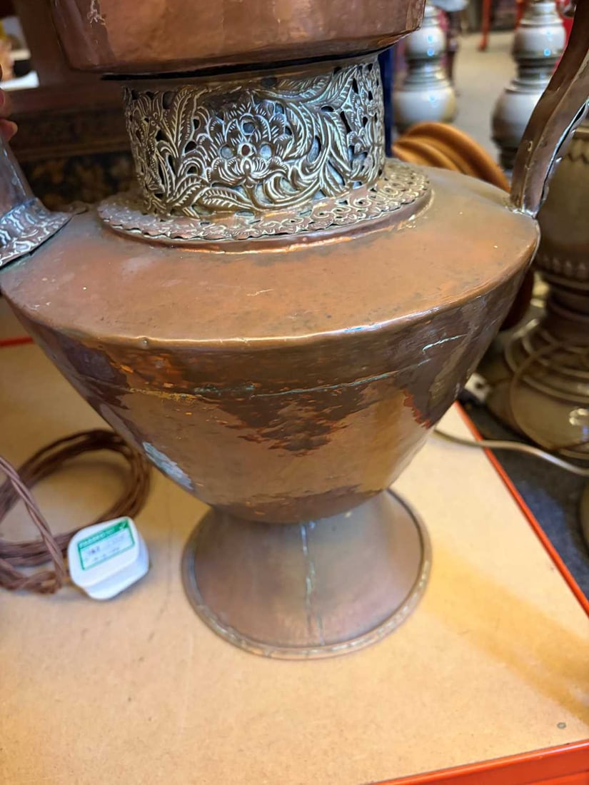 A copper Tibetan ewer, - 4