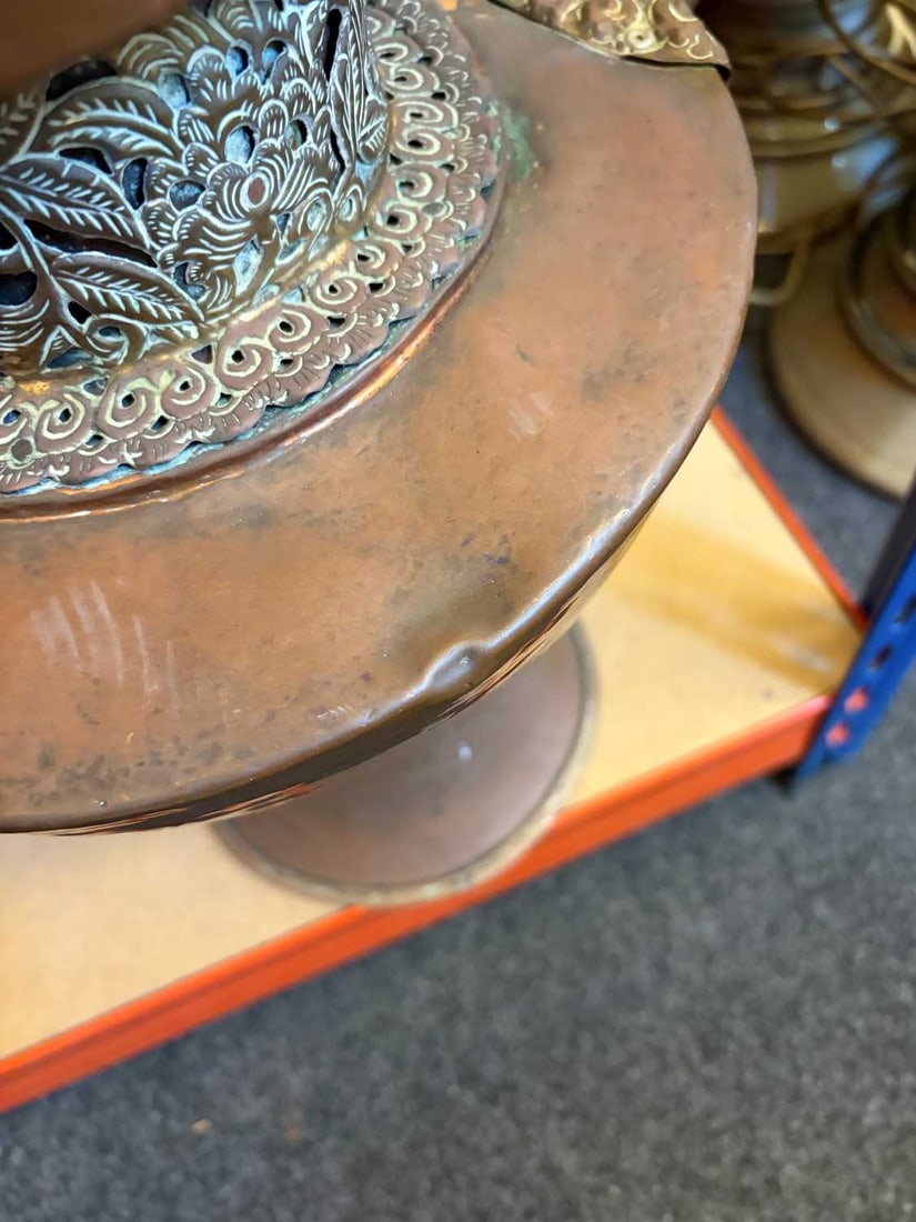 A copper Tibetan ewer, - 5