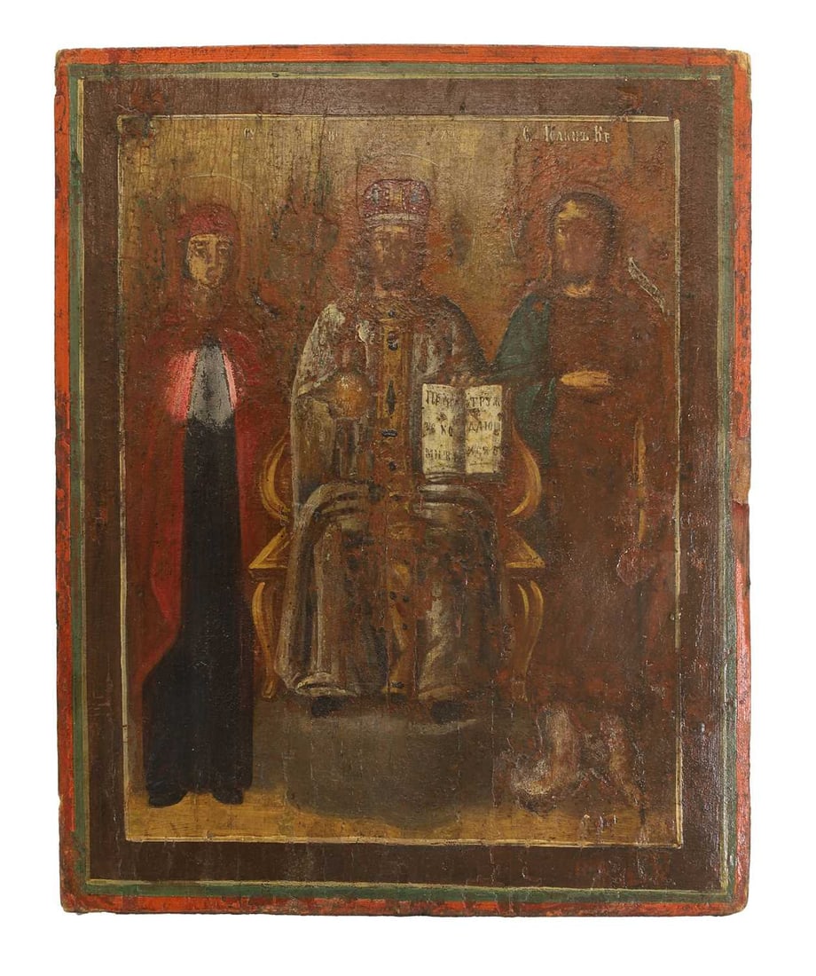 An icon of The Holy Family, 19th century, Balkans, - 3