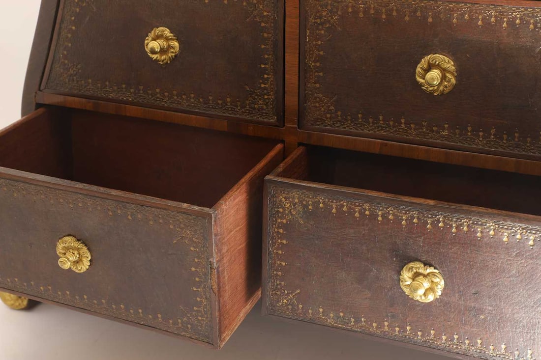 A Louis XV-style kingwood, tulipwood and ormolu cartonnier, late 19th century, French, - 2