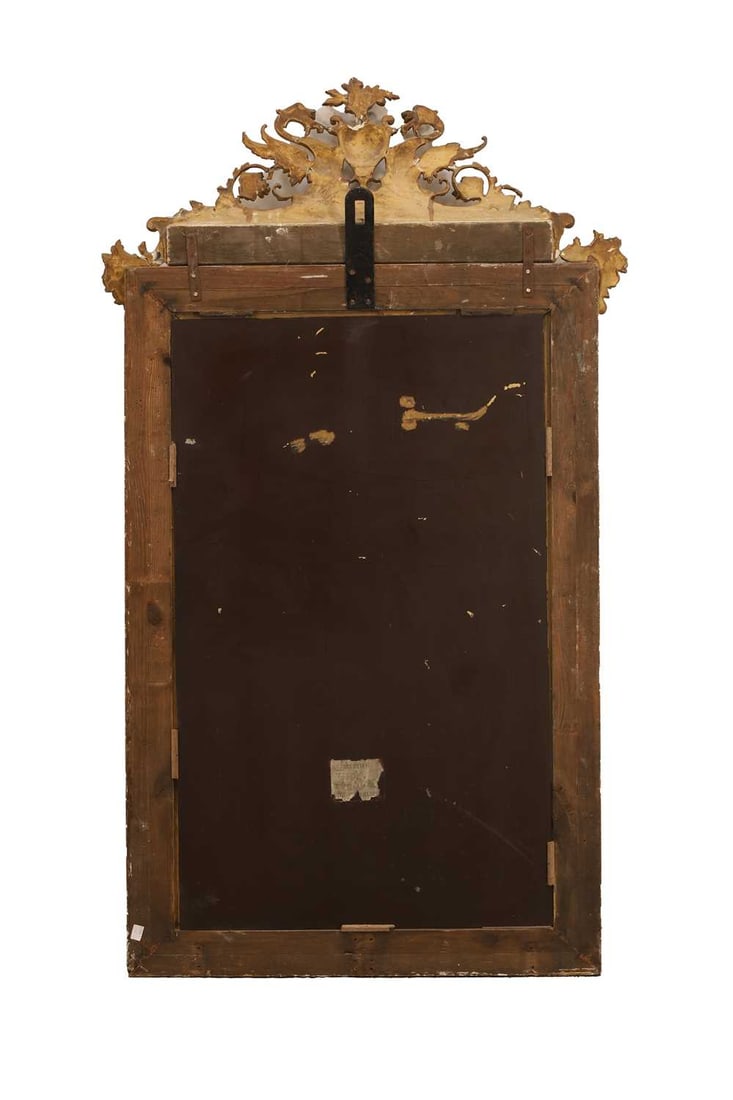 A French gilt gesso framed pier mirror, 19th century, - 2