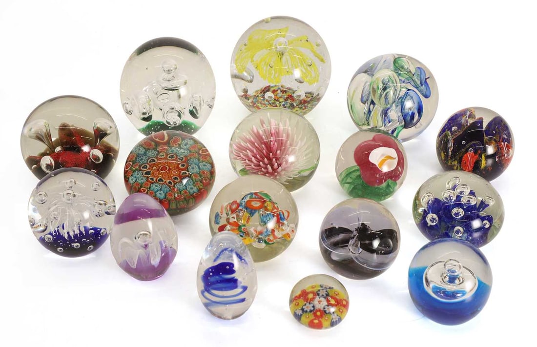 A Collection of Caithness and other glass paperweights, 20th century, (1 of 1)