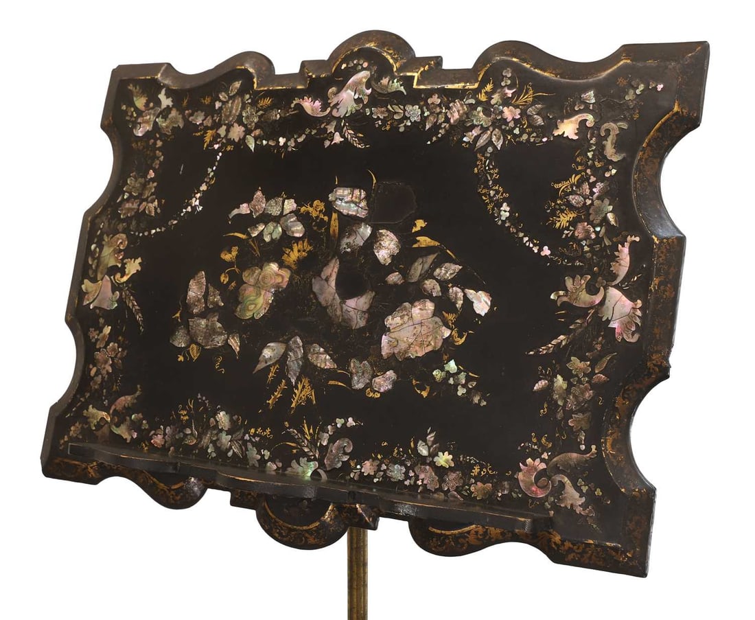 Papier mache Victorian music stand, early 20th century, - 2