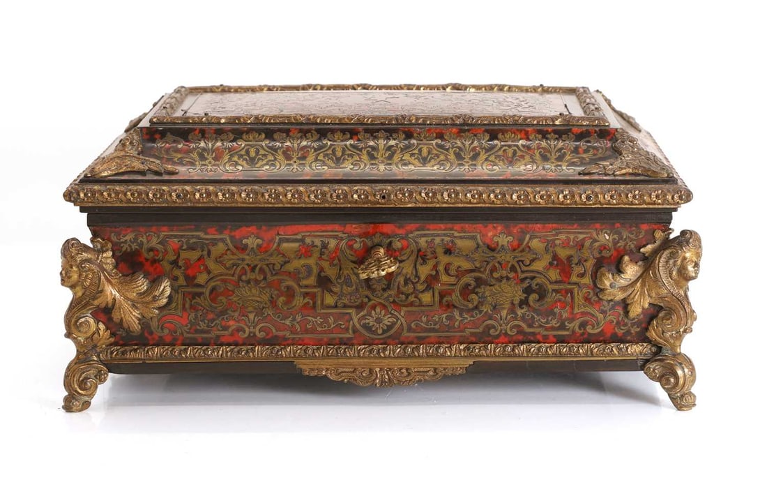 A Boulle work and metal mounted casket, 19th / 20th century, - 2