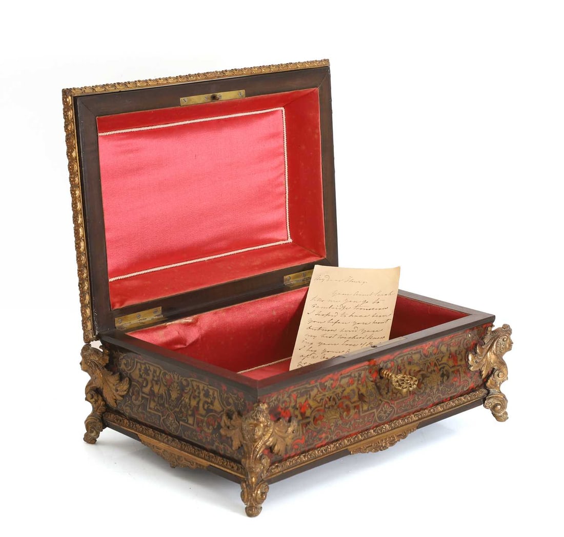 A Boulle work and metal mounted casket, 19th / 20th century, - 3