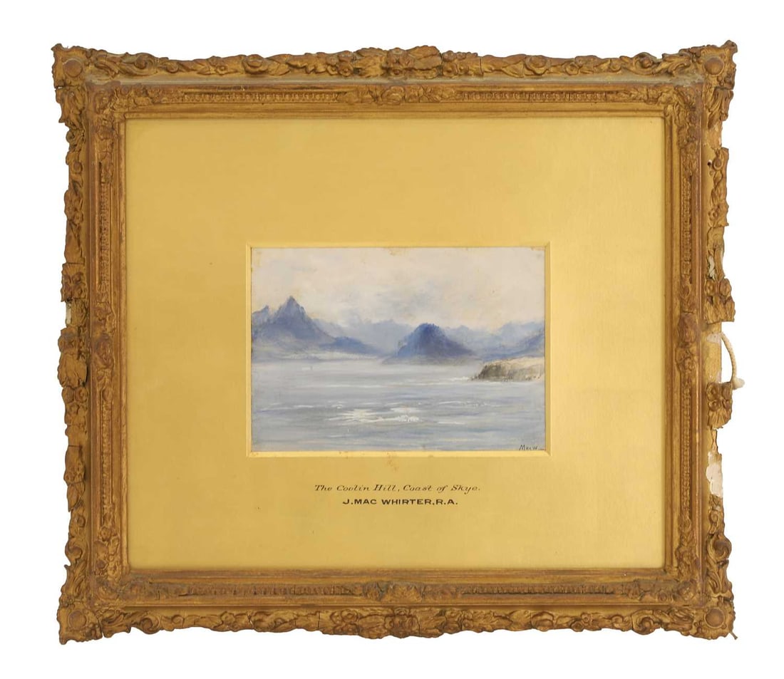 John MacWhirter RA (British, b.1839-d.1911) 'The Coolin Hill, Coast of Skye' (1 of 2)