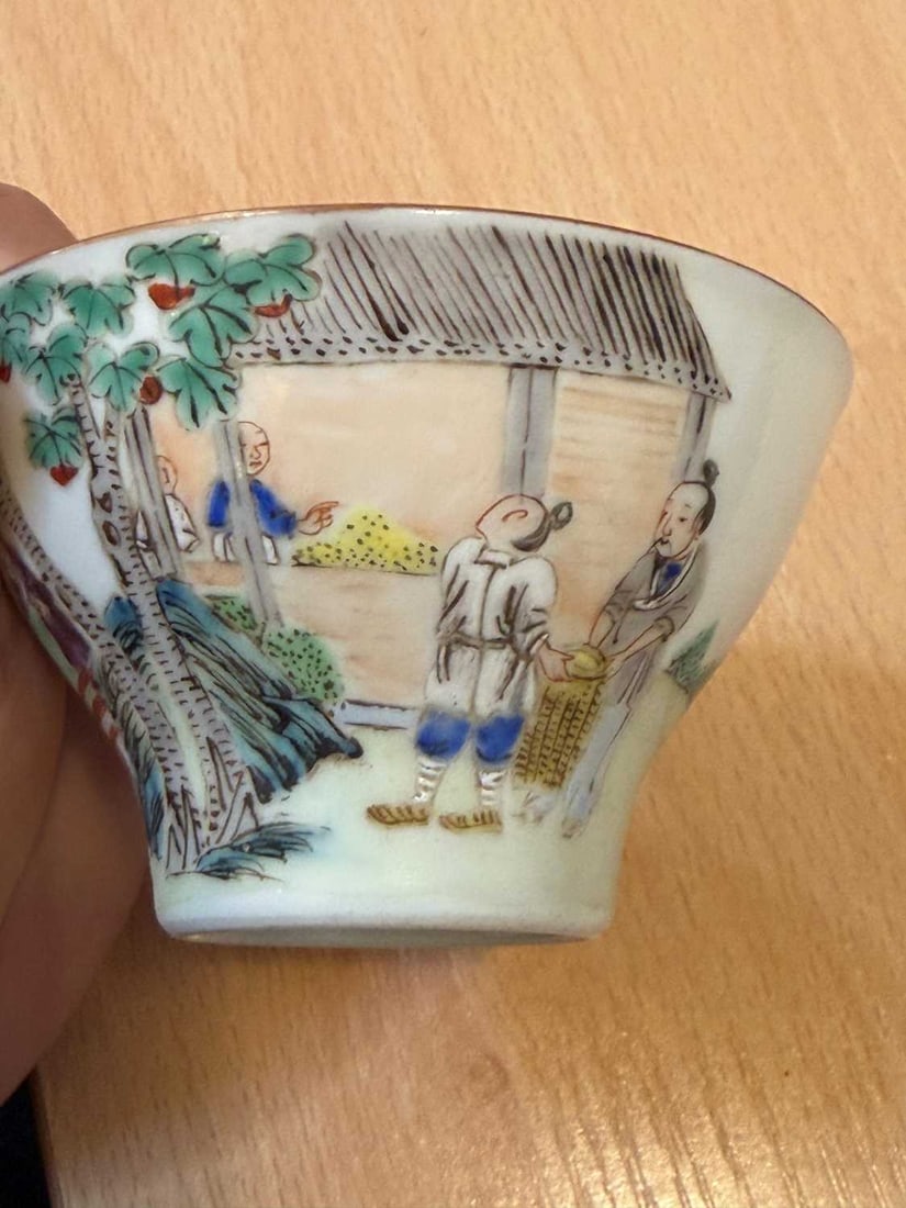 A Chinese famille rose teabowl, - 9