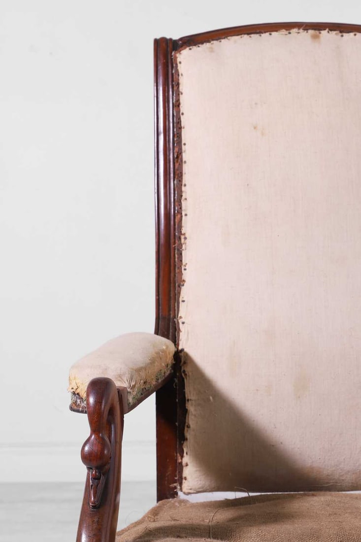 A Louis Philippe mahogany armchair, circa 1840, French, - 6