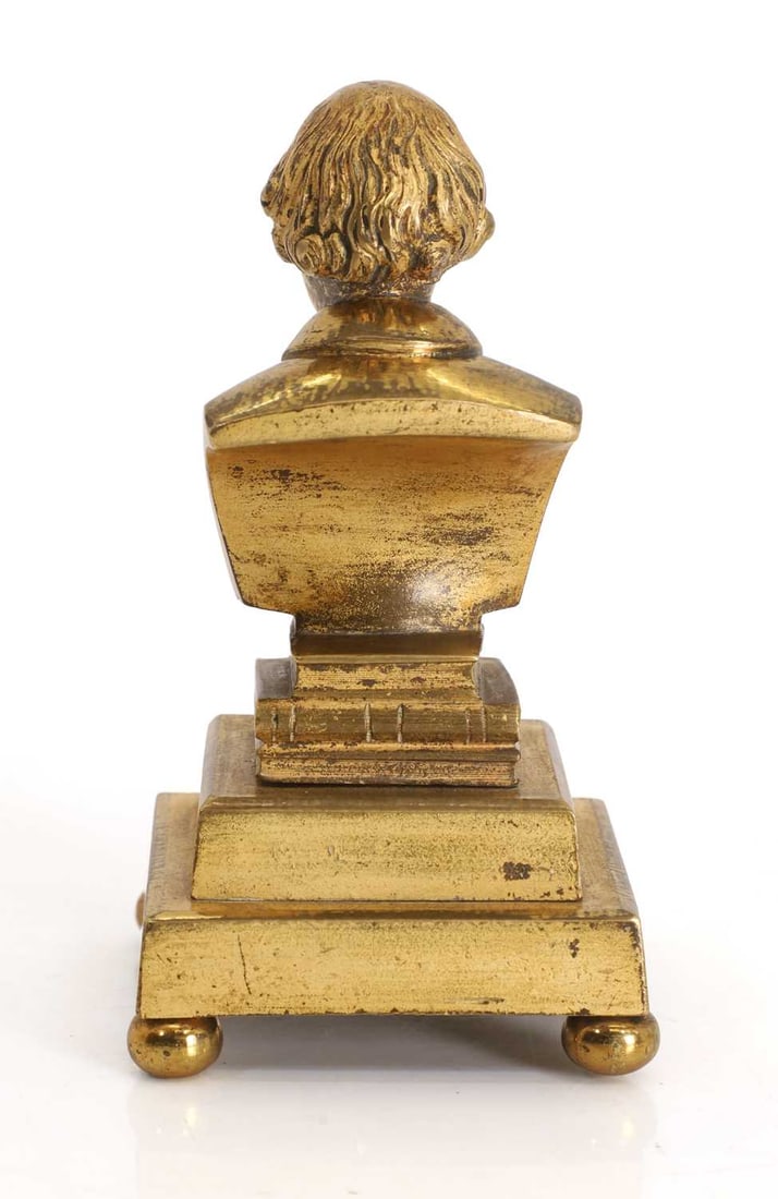 A gilt bronze of Shakespeare, 19th century, - 2