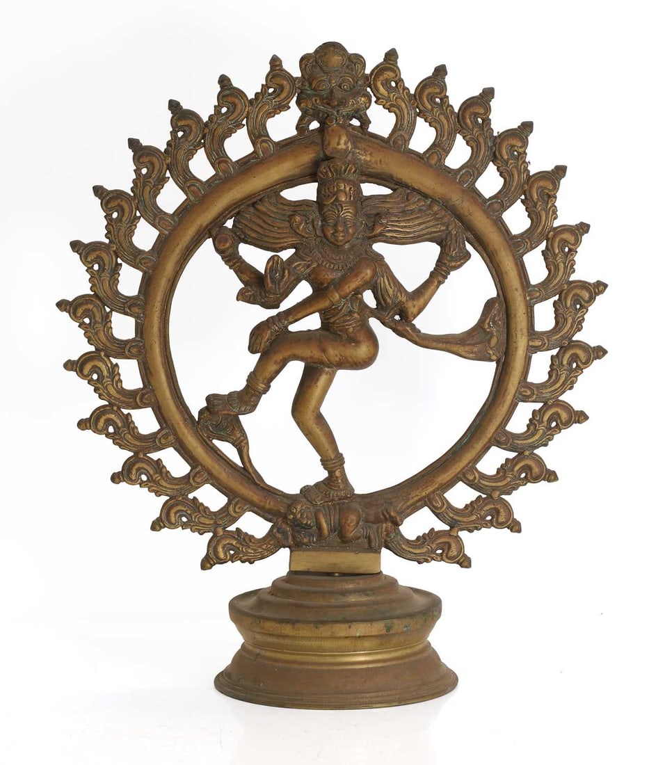 An Indian bronze figure of Shiva, 20th century, Southern India, (1 of 2)