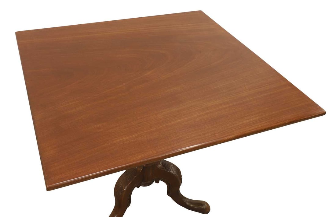 A George III mahogany tripod table, mid to late 18th century, - 2
